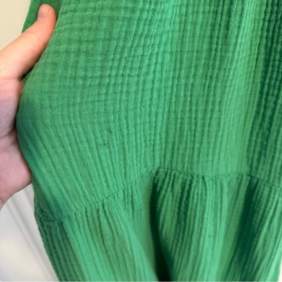 Xirena Green Cotton Gauze Tiered Maxi Dress Medium - Picture 12 of 16
